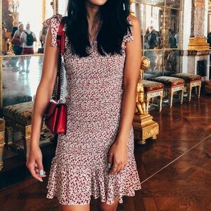 Floral Rose Sleeveless Dress w tie straps